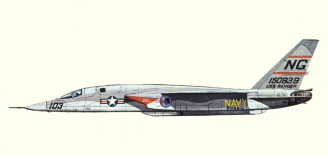 Vue d'un RA-5C Vigilante (origine : Bombers, encyclopaedia of world aircraft - Kenneth Munson)