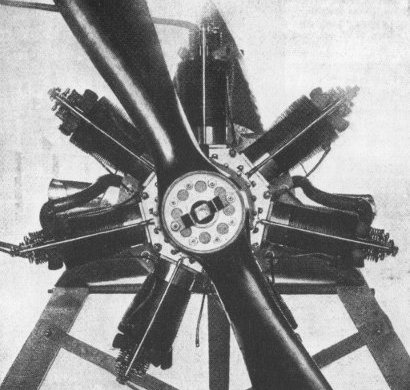 Vue d'un moteur A.B.C. Wasp Mk. II (photo : Jane's fighting aircraft of World War I John W.R. Taylor)