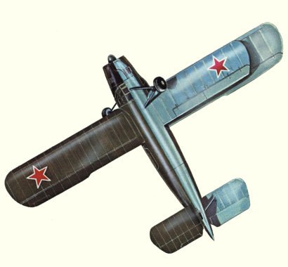 Plan d'un An-2P sovi&eacute;tique (origine : Bombers, encyclopaedia of world aircraft - Kenneth Munson)