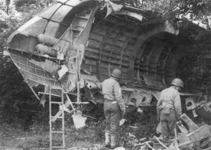 D&eacute;tail de la structure d'un Horsa (photo : Jane's fighting aircraft of World War II)