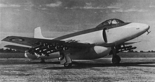 Vue d'un Attacker (photo : Encyclop&eacute;die illustr&eacute;e de l'Aviation dans le monde - David Mondey)