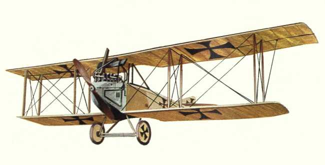 Vue d'un Aviatik C.I (origine : Les Avions des origines &agrave; la Premi&egrave;re Guerre mondiale - Enzo Angelucci/Paolo Matricardi)