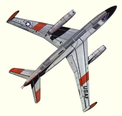 Plan d'un RB-66B/C Destroyer (origine : Bombers, encyclopaedia of world aircraft - Kenneth Munson)