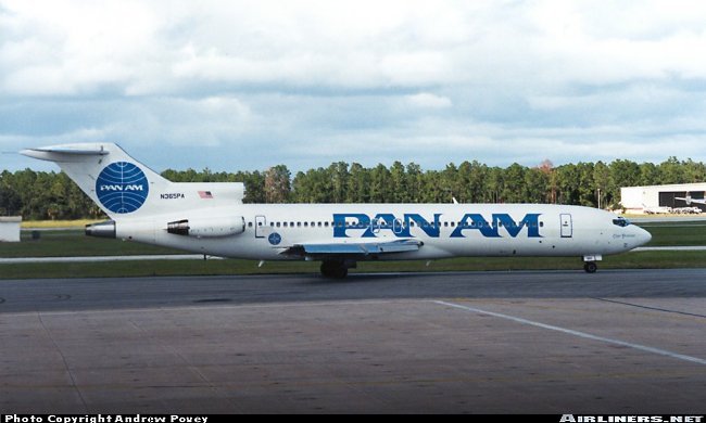 Vue d'un Boeing 727-225 de la compagnie Pan Am (photo : Andrew Povey)