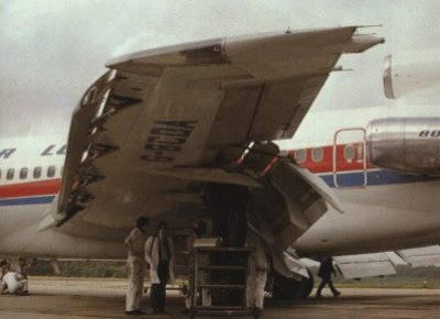G&eacute;om&eacute;trie de l'aile d'un Boeing 727 (photo : Les grands avions de ligne - R.A.Nicholls/Halcyon)