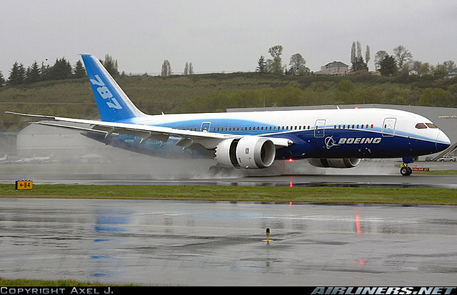 Vue d'un Boeing 787-8 (photo : Axel Juengerich)