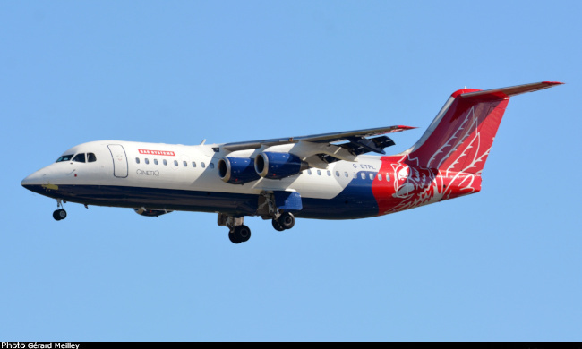 Vue d'un Avro RJ100 (photo : G&eacute;rard Meilley)