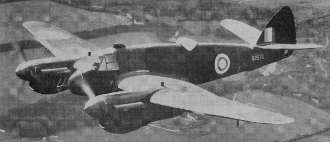 Vue d'un Beaufighter IIF (photo : Aircraft of the Royal Air Force 1918-57 - Owen Thetford)