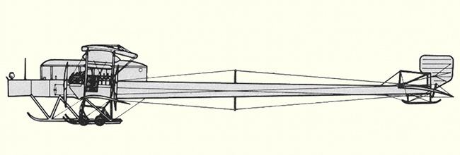 Plan du Sikorsky Bolsho&iuml; (origine : Encyclop&eacute;die des Avions Militaires du Monde - Enzo Angelucci)