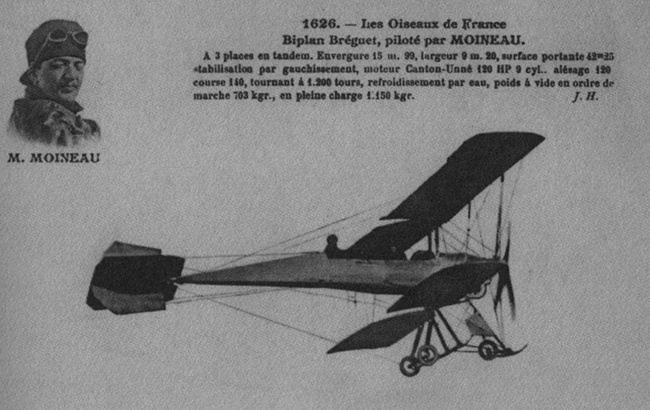 Vue d'un Breguet U2 (photo : Ren&eacute; Moineau, aviateur et inventeur - Jean-Louis Moineau)