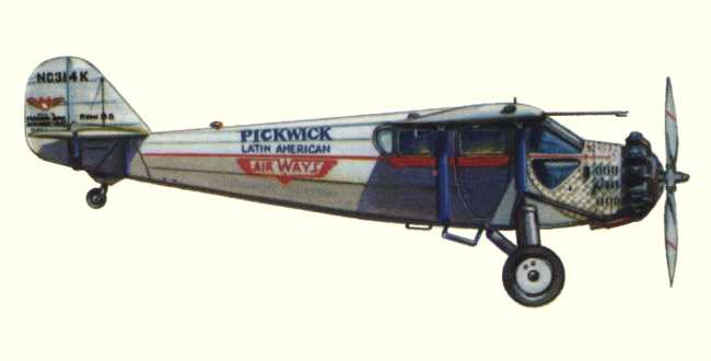 Vue d'un B-5 Brougham (origine : Airliners between the wars 1919-1939 - Kenneth Munson)