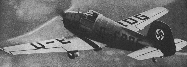 Vue d'un B&uuml;cker 182C (photo : Jane's fighting aircraft of World War II)