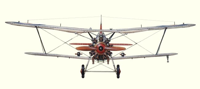 Plan d'un Bulldog Mk. IIA (planche : Histoire de l'Aviation Militaire Bill Gunston)