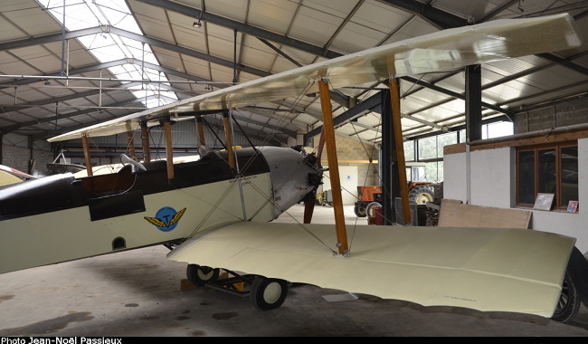Vue d'un Caudron C.270 Luciole (photo : JN Passieux, mus&eacute;e JB Salis, La Fert&eacute;-Alais)