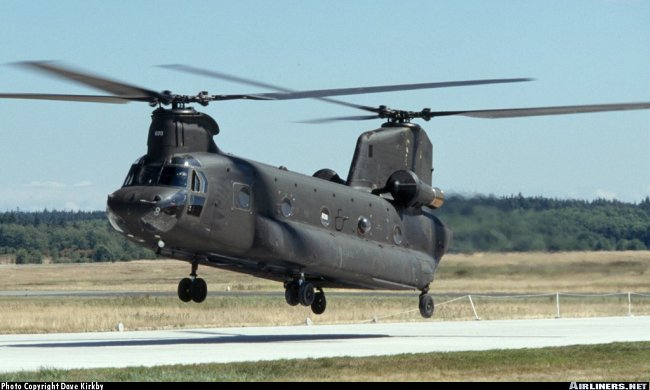 Vue d'un Chinook (photo : Dave Kirkby)