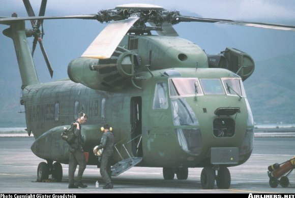 Vue d'un CH-53D (photo : G&uuml;nter Grondstein)