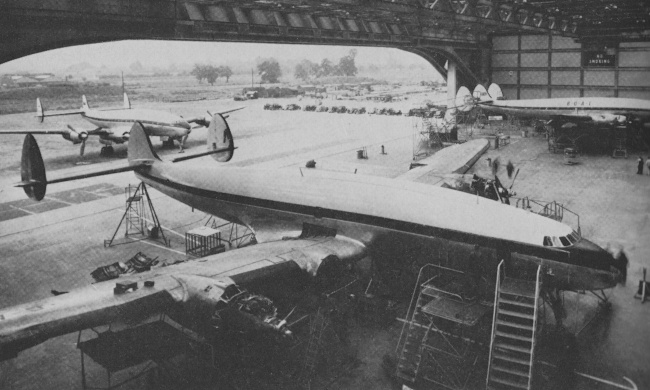 Vue d'un Constellation (photo : Pictorial History of BOAC and Imperial Airways Kenneth Munson - BOAC)