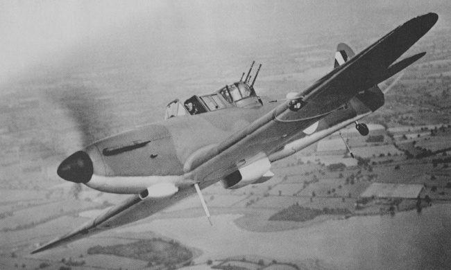 Vue d'un Defiant (photo : Le Fana de l'Aviation num&eacute;ro 471)