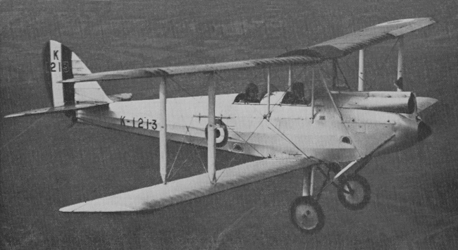 Vue d'un D.H.60M Gipsy Moth (photo : Aircraft of the Royal Air Force 1918-57 - Owen Thetford)