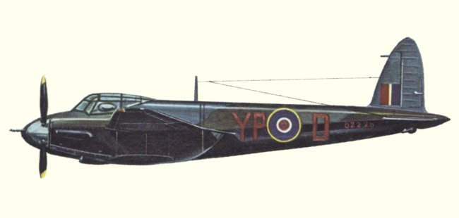 Vue d'un Mosquito N.F. Mk. II