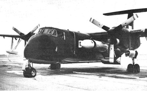Vue d'un appareil exp&eacute;rimental XC-8A (photo : magazine Flight, f&eacute;vrier 1973)