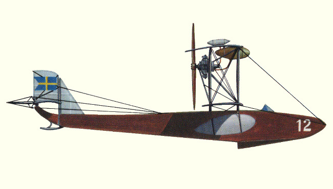 Vue d'un hydravion Donnet-L&eacute;v&ecirc;que Type A (origine : Flying Boat
Flying Boats and Seaplanes since 1910 - Kenneth Munson)