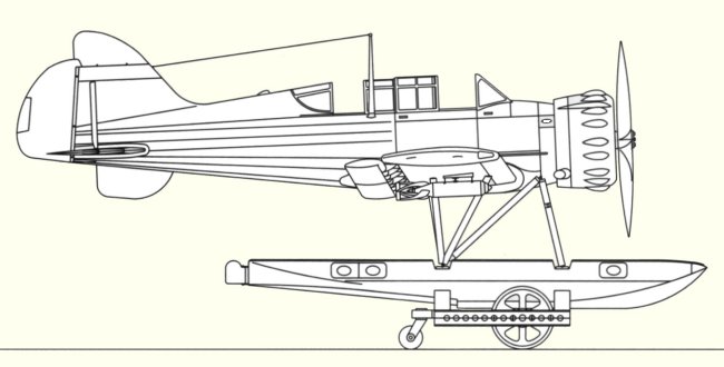 Plans d'un hydravion embarqu&eacute; E14Y1