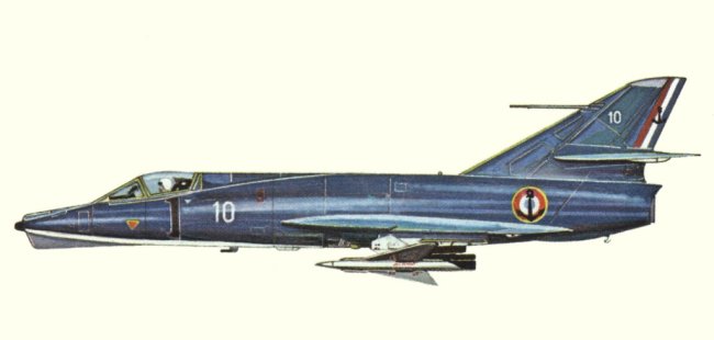 Vue d'un Etendard IV M (origine : Fighters, encyclopaedia of world aircraft - Kenneth Munson)