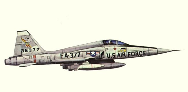 Vue d'un F-5A (origine : Fighters, encyclopaedia of world aircraft - Kenneth Munson)