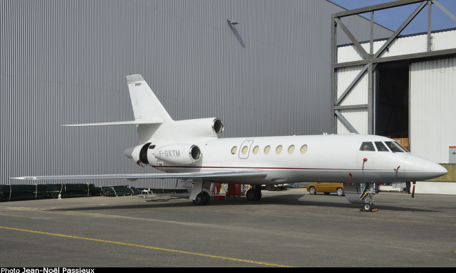 Vue d'un Falcon 50 (photo : JN Passieux, Salon du Bourget 2015)