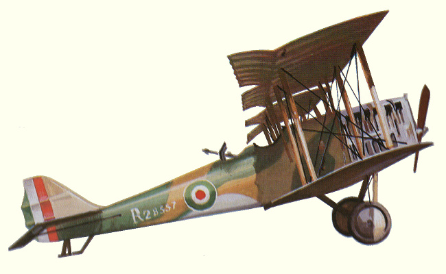 Vue d'un Fiat Aviazione R-2 (plan d'origine : Encyclop&eacute;die des Avions Militaires du Monde)