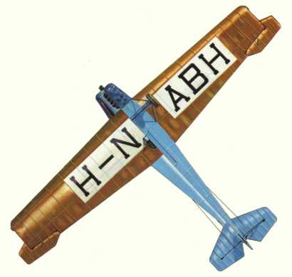 Plan d'un Fokker F.III de la compagnie KLM (origine : Airliners between the wars 1919-1939 - Kenneth Munson)