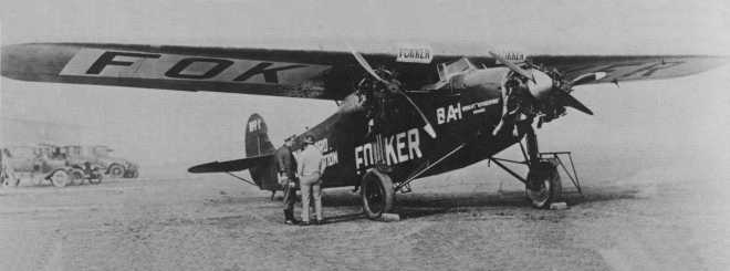 Vue du Fokker F.VII (photo : Encyclop&eacute;die illustr&eacute;e de l'Aviation dans le monde - David Mondey)