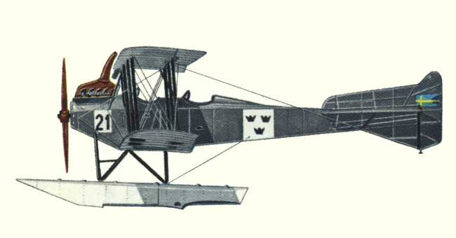 Vue d'un hydravion Friedrichshafen FF33J (origine : Bombers 1914-1919 - Kenneth Munson)