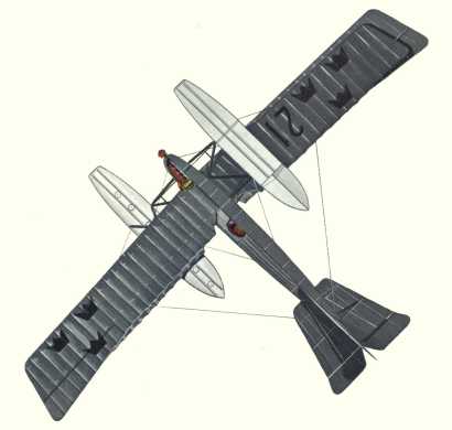 Plans d'un hydravion Friedrichshafen FF33J (origine : Bombers 1914-1919 - Kenneth Munson)