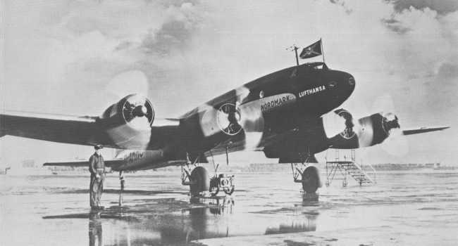 Vue d'un Fw 200 civil (photo : Encyclop&eacute;die illustr&eacute;e de l'Aviation dans le monde - David Mondey)