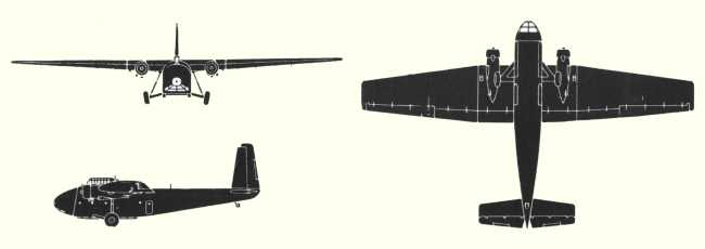 Plans d'un planeur de transport motoris&eacute; Hamilcar X (photo : Jane's fighting aircraft of World War II)