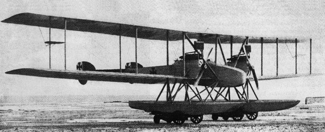 Vue d'un hydravion Gotha WD.14 (photo : Jane's fighting aircraft of World War I John W.R. Taylor)