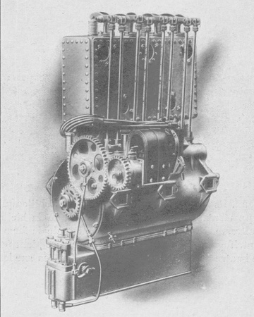 Vue d'un moteur Gr&eacute;goire Gyp (photo : Gallica - Les A&eacute;roplanes de 1911 - Raymond de Gaston)