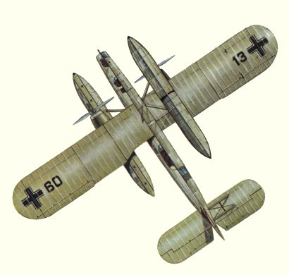 Plan d'un He 59B-2 (origine : Flying Boats and Seaplanes since 1910 - Kenneth Munson)
