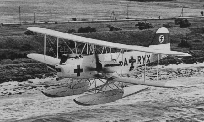 Vue d'un He 59 de secours en mer (photo : Le Fana de l'Aviation)