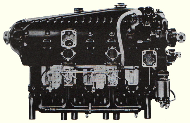 Vue d'un moteur invers&eacute; Hirth 506 (photo : Jane's fighting aircraft of World War II)