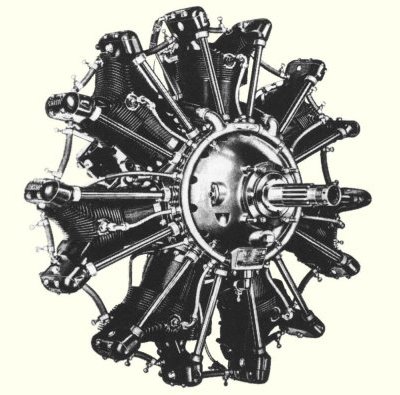 Vue d'un moteur Jacobs R-755A1 (photo : Jane's fighting aircraft of World War II)