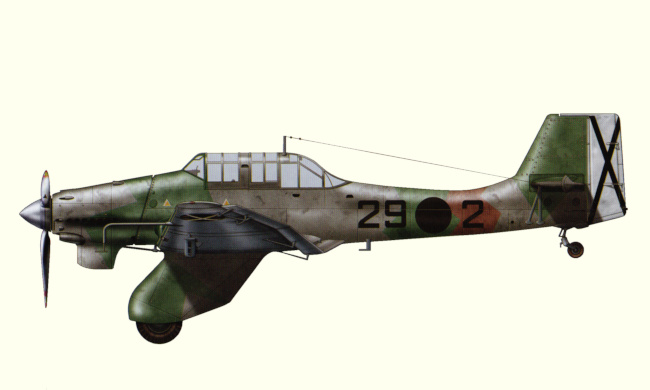 Vue d'un Junkers Ju 87A-1 pendant la guerre d'Espagne (origine : Air War over Spain - Rafael A. Permuy L&oacute;pez)