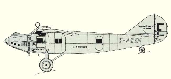 Plan d'un Lat&eacute; 28-1 H (plan d'origine : Le Fana de l'Aviation - Joseph de Joux)