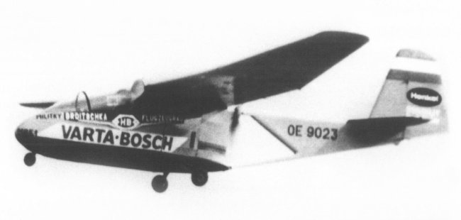 Vue d'un Brditschka MB-E1 (origine : �ber Den Wolken, Postes Autrichiennes)