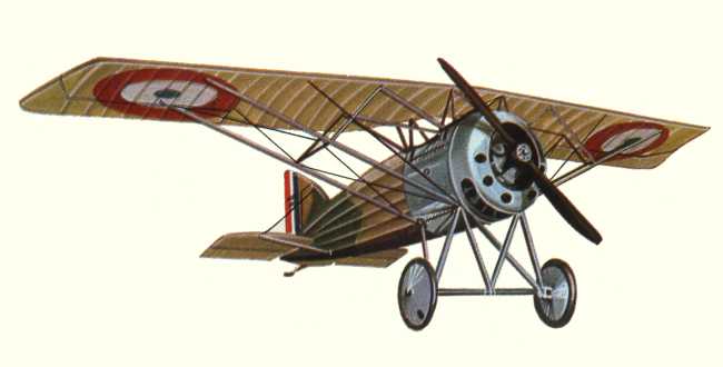 Vue du Morane-Saulnier A1 (origine : Les Avions des origines &agrave; la Premi&egrave;re Guerre mondiale - Enzo Angelucci/Paolo Matricardi)