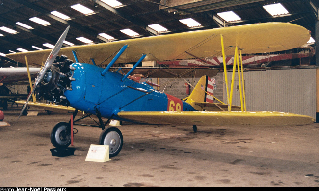 Vue d'un Naval Aircraft Factory N3N-3 (photo : JN Passieux, mus&eacute;e JB Salis, La Fert&eacute;-Alais)