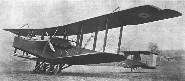 Vue d'un bombardier O/400 (photo : Jane's fighting aircraft of World War I John W.R. Taylor)