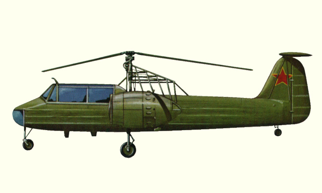Vue d'un h&eacute;licopt&egrave;re Omega G-4 (origine : Helicopters and other Rotorcraft since 1907 - Kenneth Munson)